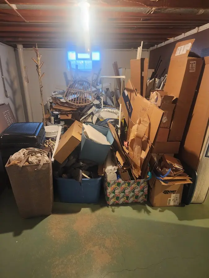 Roll-off dumpster container at job site for Roll Off Dumpster Rental in Lewiston